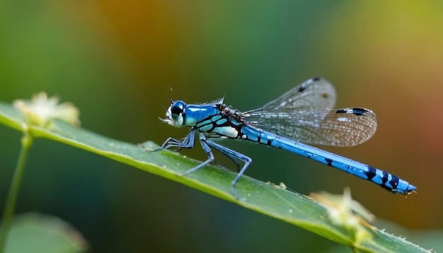 Perca de Damselfly Vibrante