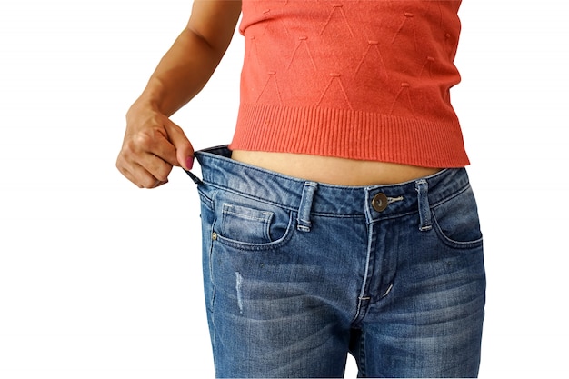 perda de peso magro do desgaste de mulher do desgaste .healthy concep