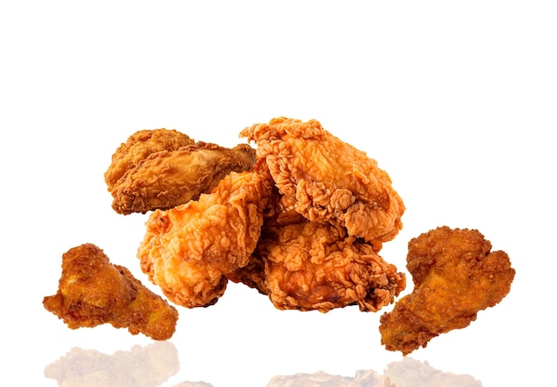 Perfecção de frango frito saboroso