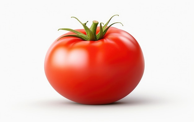 Perfecção vermelha pedaço de tomate singular em uma superfície branca ou transparente PNG fundo transparente