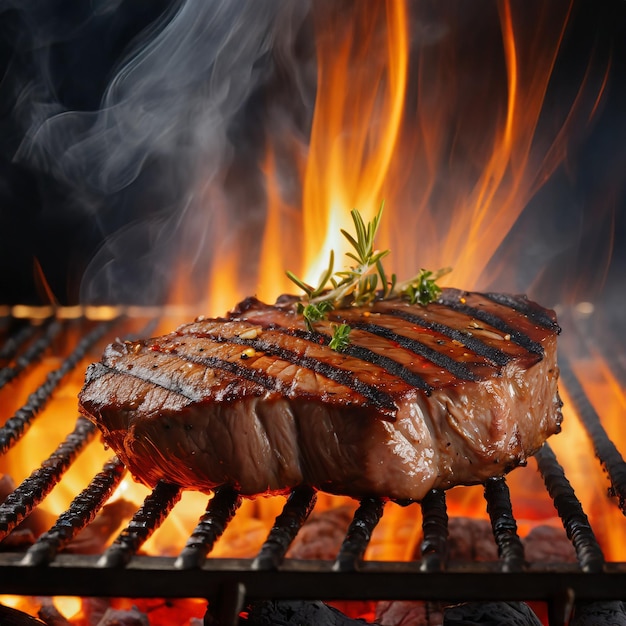 La perfección de la barbacoa revela chuletas doradas y esmaltadas