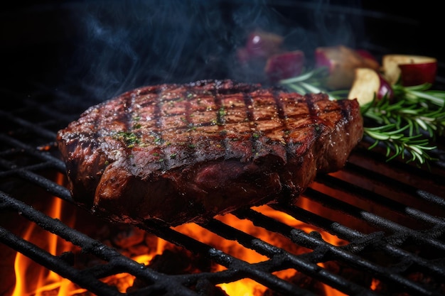 Perfección a la parrilla Jugoso bistec a la parrilla