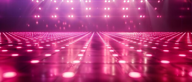 Foto perfecto para animaciones de clubes piso de baile led con luces de discoteca rosas concepto piso de danza led luces de disko rosas animes de clubes fiestas de baile ambiente colorido