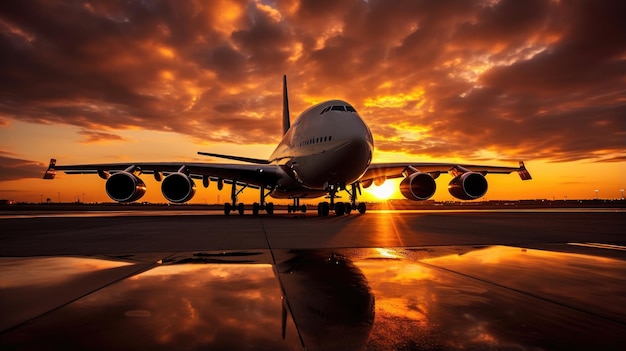 El perfecto estado de la pista y la anticipación de un avión preparándose para aterrizar o despegar.