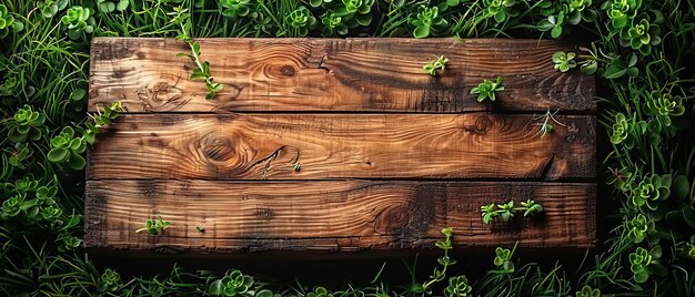 Perfeição de piquenique Prata de madeira rústica em grama verde exuberante