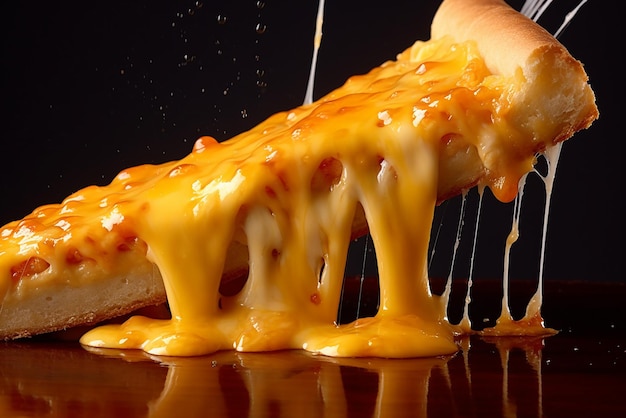 Foto perfeição de pizza um caso culinário cheesy