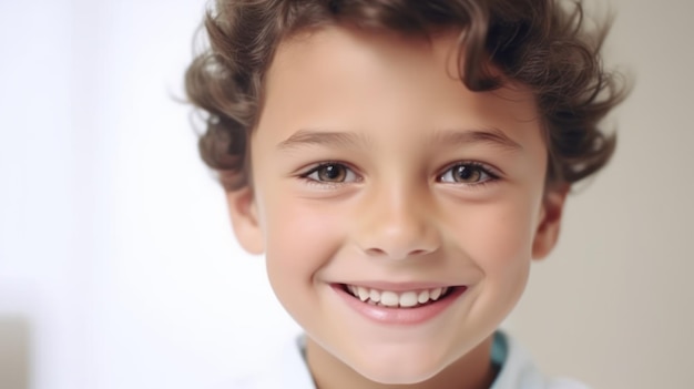 Perfekte Kinder lächeln glückliches Kind mit schöner weißer Milch zahnreiches Lächeln Kind Zahnpflege
