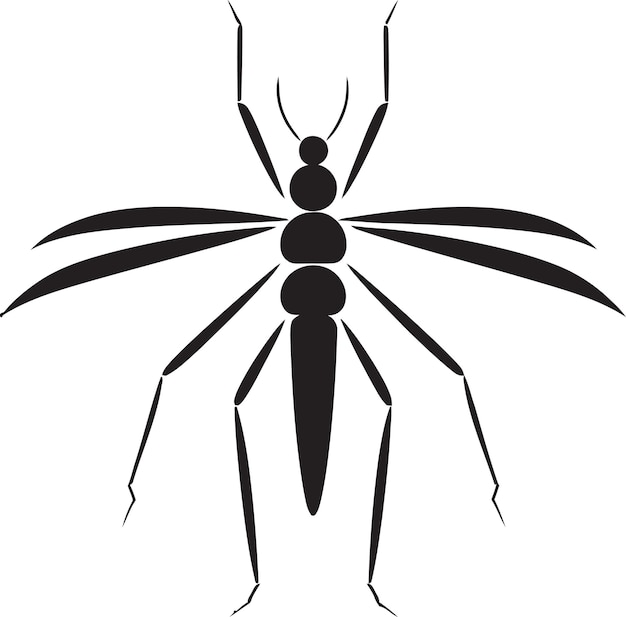 Foto perfil de inseto-pau vetorizado logotipo abstrato do inseto-pau
