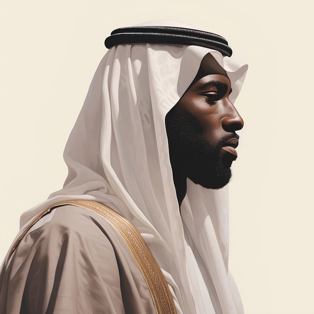 Perfil del hombre árabe saudí