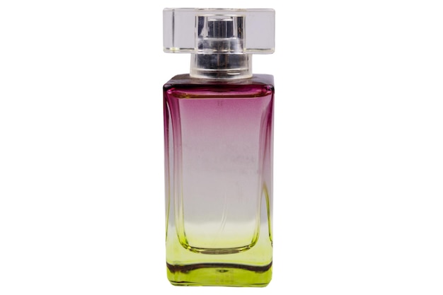 Perfume feminino isolado no fundo branco