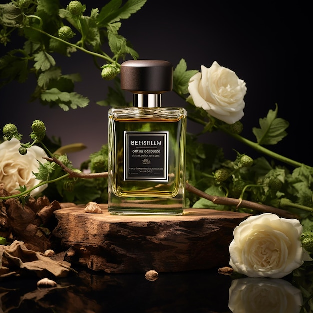 Perfume con flores