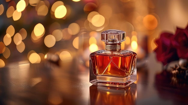 Perfumes de luxo na mesa gerados por IA Imagem