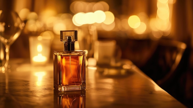 Perfumes de luxo na mesa gerados por IA Imagem