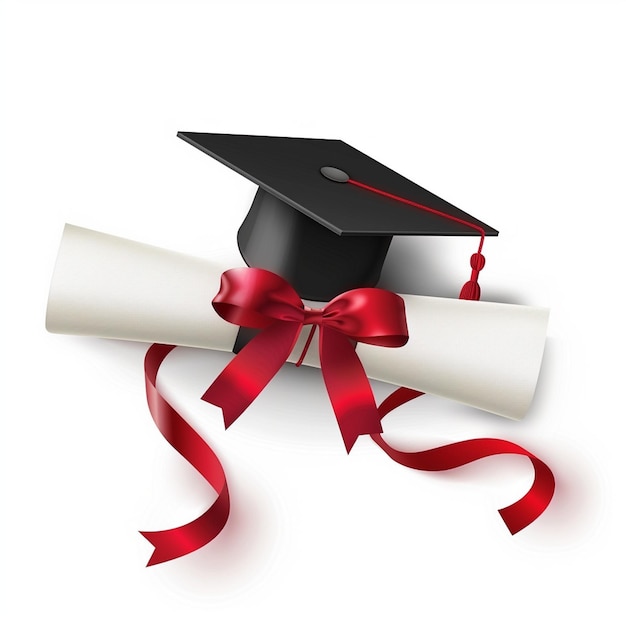 El pergamino del certificado de graduación