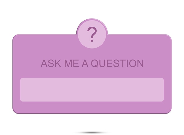 Pergunte-me uma pergunta rosa modelo de formulário social instagram fundo vazio 3d