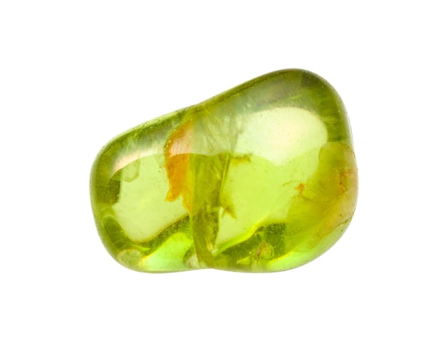 Peridot Olivine chrysolite piedra preciosa aislada