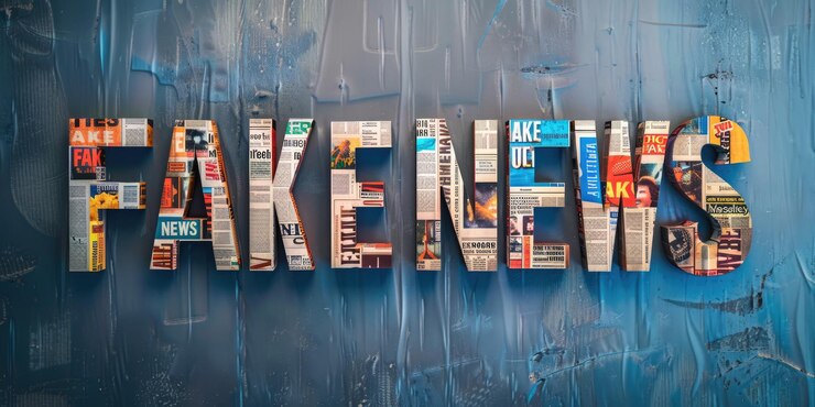 Foto el periódico arrugado con el texto fake news destaca la desinformación y los problemas de engaño de los medios