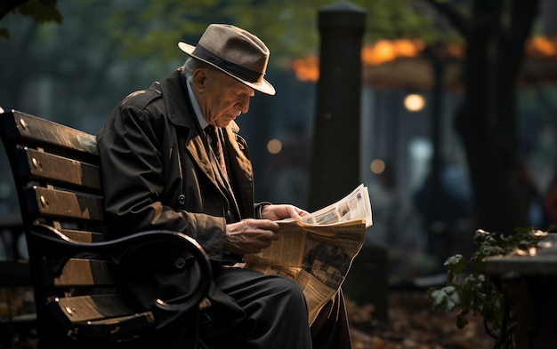 Foto el periódico serenidad en el parque