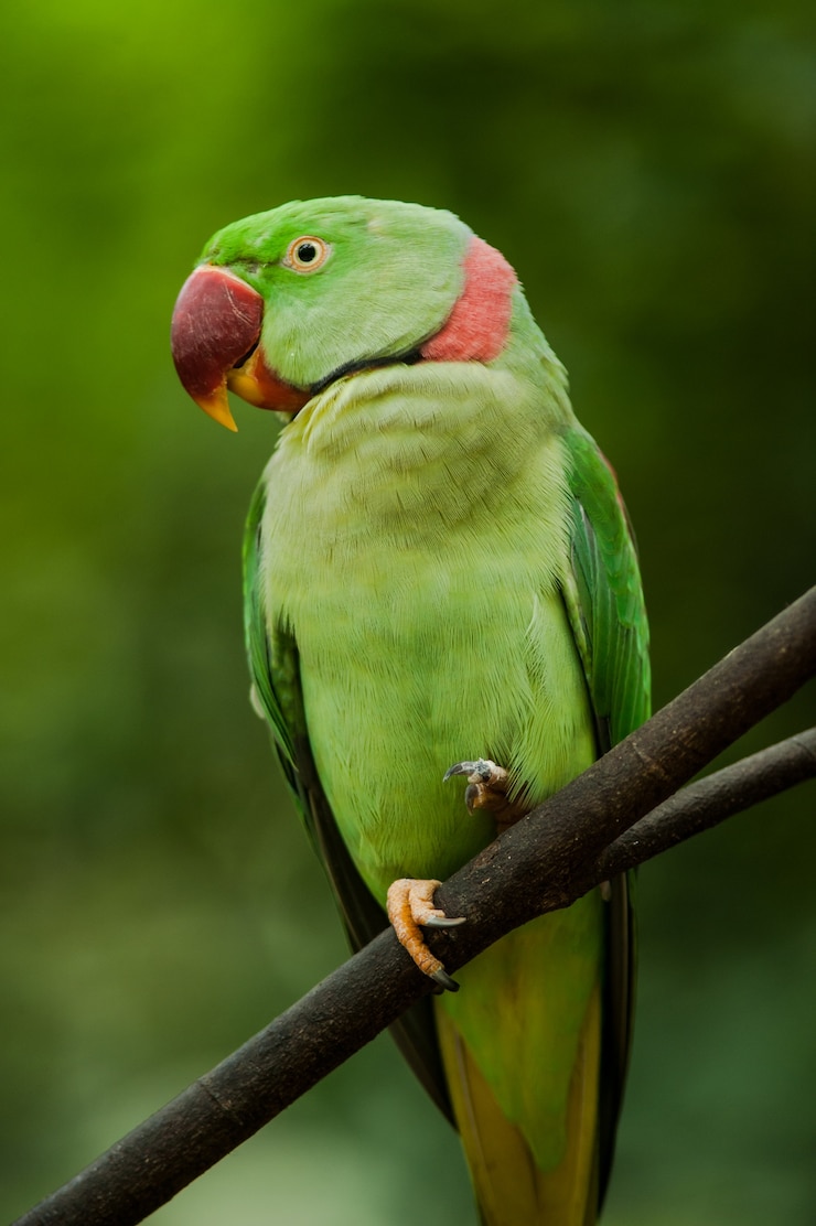 Periquito Alexandrino (Psittacula eupatria) na Tailândia