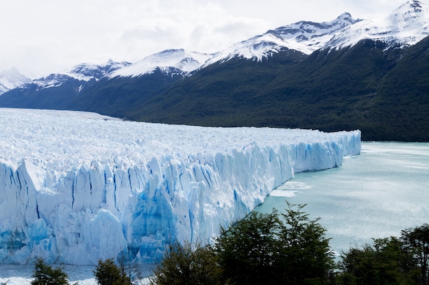 Perito Moreno-Gletscherblick, Patagonien-Landschaft, Argentinien. Patagonisches Wahrzeichen