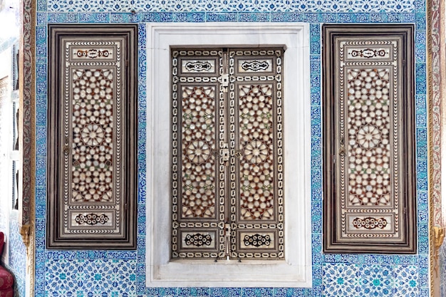 Perlmutt-Inlay im Topkapi-Palast-Istanbul-Türkei