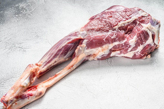 Perna de cordeiro crua Carne orgânica fresca