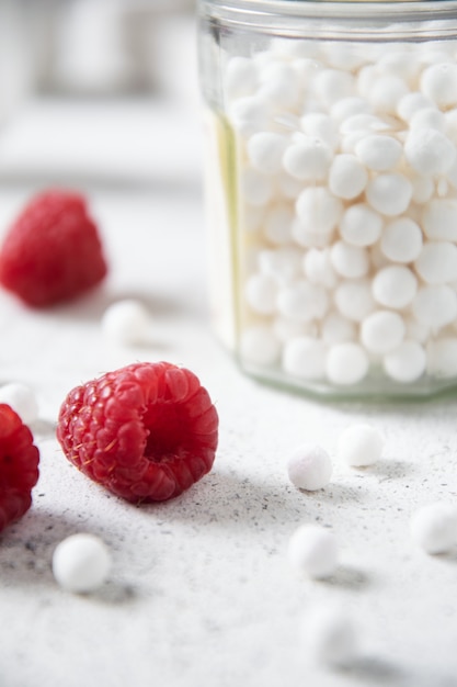 Pérolas de tapioca em uma jarra