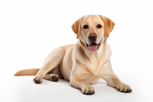 un perro acostado en una superficie blanca