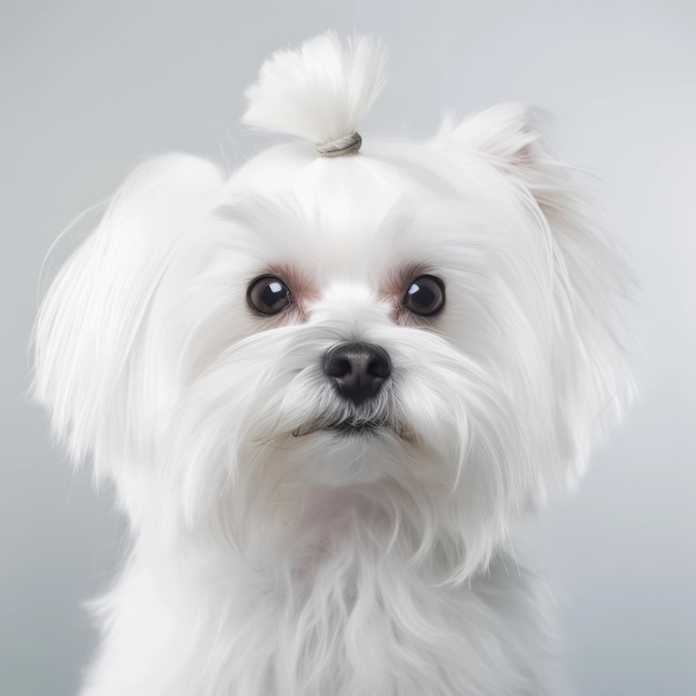 Foto perro aislado en blanco