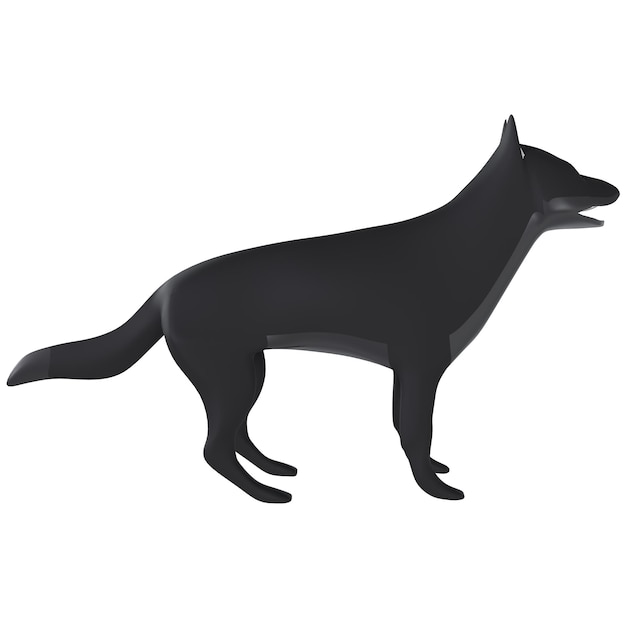 Perro aislado sobre fondo blanco