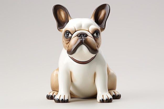 Perro bulldog francés ilustración creativa ai generativo.