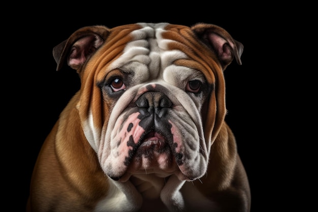 Perro bulldog triste Generar Ai