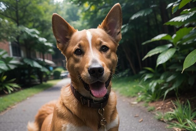 Perro caminando al aire libre jugando lindo mascota perro hombre mejor amigo HD fotografía fondo de pantalla