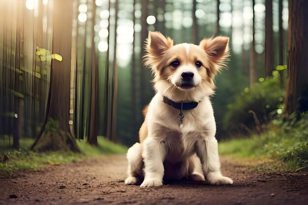 perro caminando en el parque