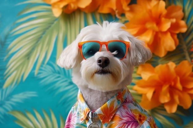 Foto un perro con una camiseta que dice 'te amo'