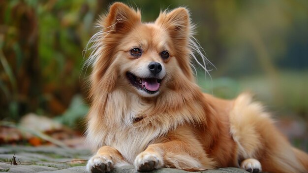 un perro con una cara marrón y una nariz negra