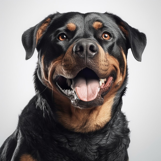 Un perro con la cara negra y la nariz marrón.