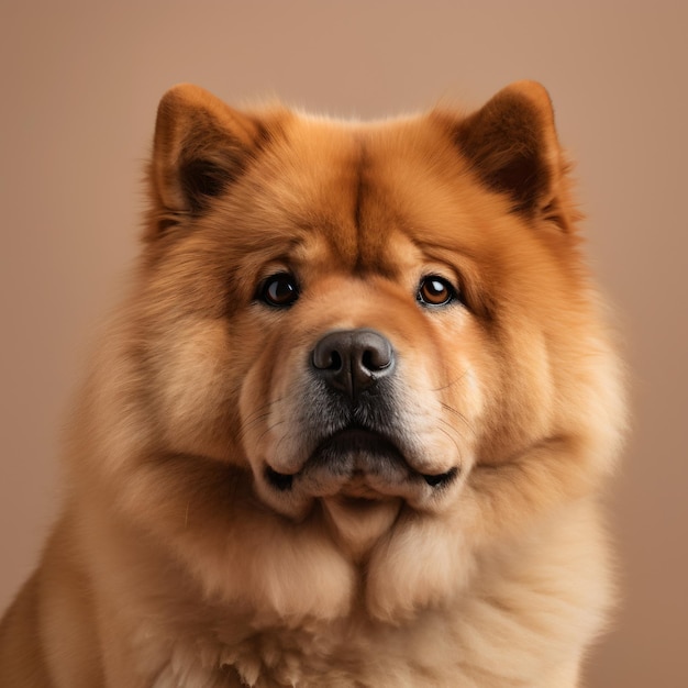 Un perro Chow Chow esponjoso