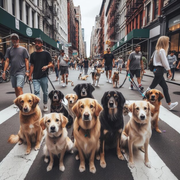 perro en la ciudad