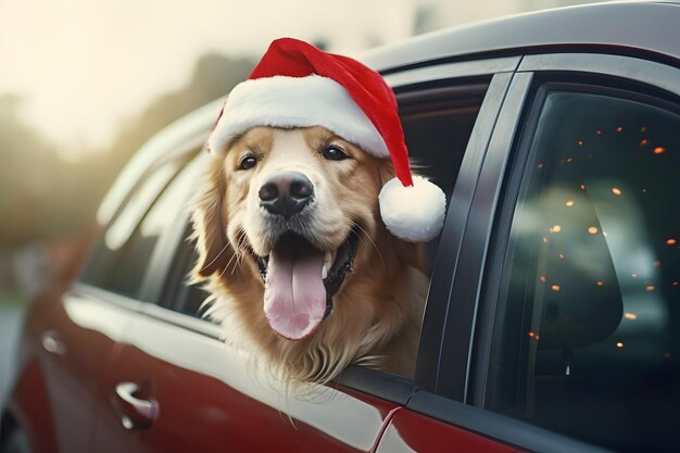 perro en el coche IA generativa