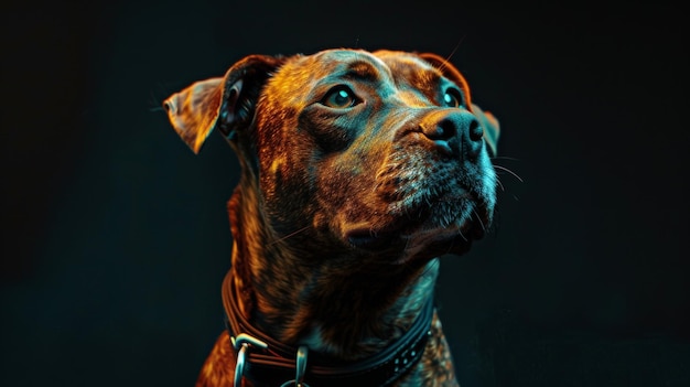 Foto un perro con un collar de perro fotografía profesional