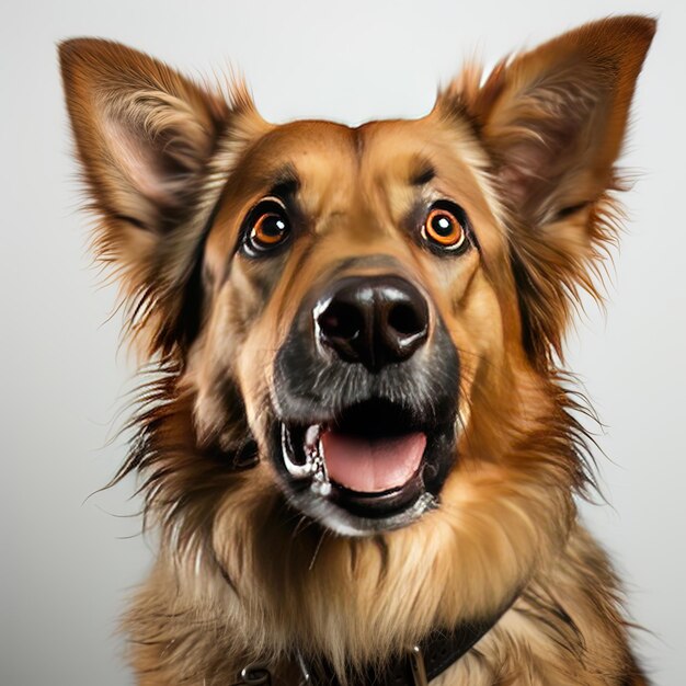 Foto un perro con un collar que dice el nombre del perro