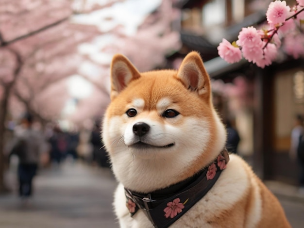 un perro con un collar que dice perro en él