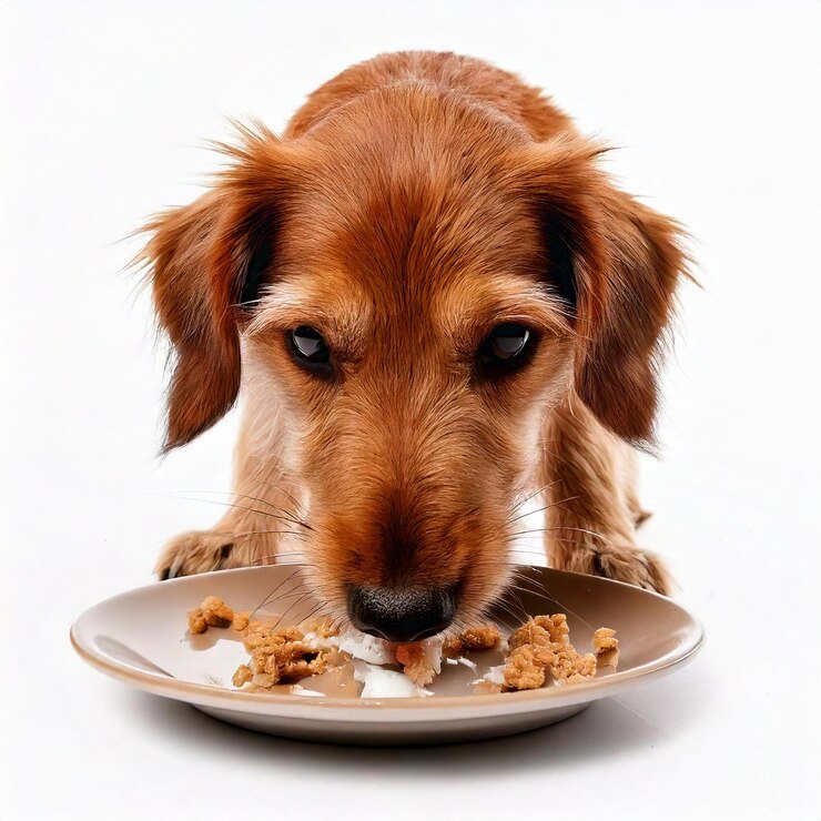 perro comiendo todo el cuerpo
