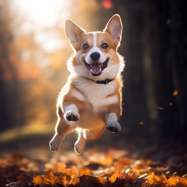 el perro corgi feliz2