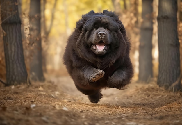 Perro corriendo en el parque