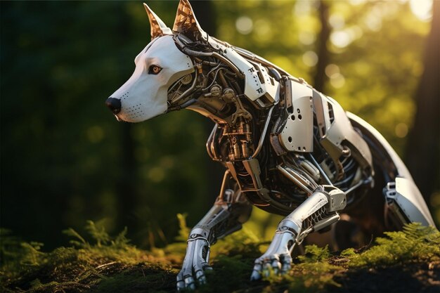 Foto el perro cyborg.