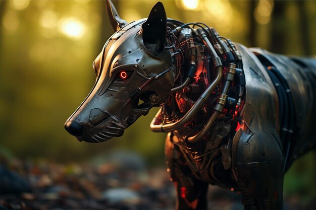 Foto el perro cyborg.