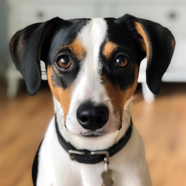 Foto un perro dálmata blanco y negro