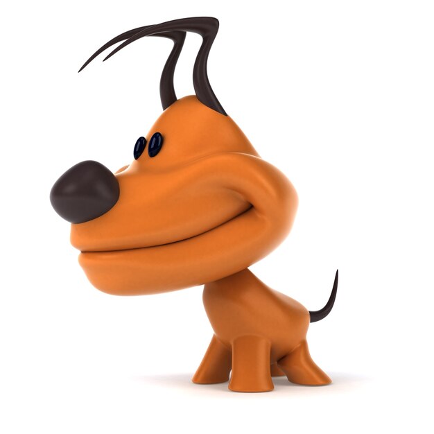 Perro divertido - Ilustración 3D